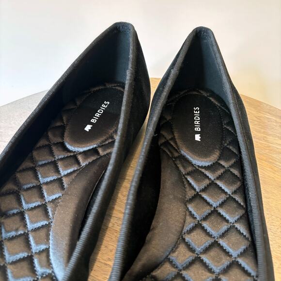 New without Box Birdies The Hummingbird Black Velvet Ballet Flats Shoes Size 11 - Picture 8 of 10